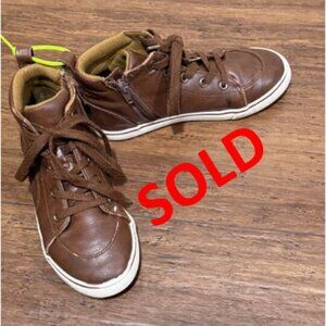 Cat & Jack High Top Brown Shoes, Size 1